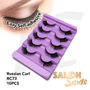 SALON Save Easy Self-adhesive Eyelash Russian Curl RC73 10pcs J72USS*