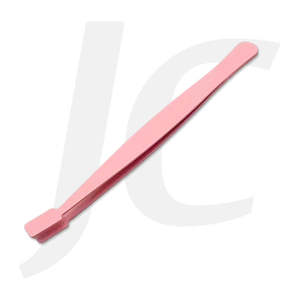 Eyelash Tweezers Accessories: Eyelash Tweezers Basic Shovel-tip Pink J73STG