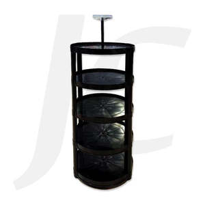 Sign Towel Cabinet Shelf: Redone & Redist Display Shelf Black Round 5 Levels J35BRY