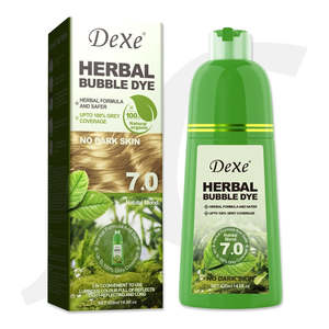 Sprayer Mirror Neck Strip Brush: Dexe Herbal Bubble Dye Non-stain 7.0 Natural Blond 420ml J14NBD**