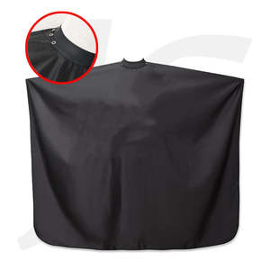 Towel Cape Apron Uniform: Cutting Cape With Silicone Collar 160x140cm Black J-42-1 J26CSS