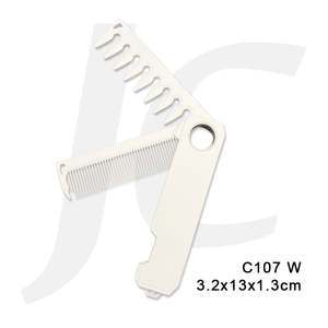 Pocket Fodable 2-in-1 Fidget Spinning Comb 3.2x13x1.3cm C107 White J23CPP