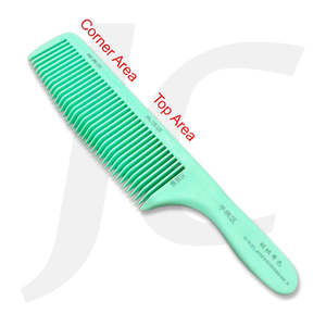 Comb Brush Roller Clip: Special Clipper Comb 5mm Thickness With Slanted Fading Guide Edge Top Corner A2329 Green J23GRE