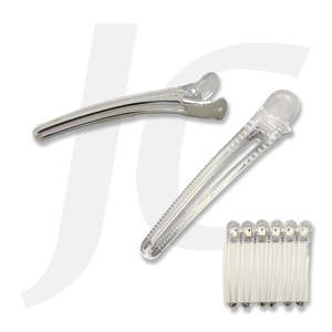[Random Color] Hair Section Clip Crystal Extra Large 2x12.5cm 6pcs J27EPA
