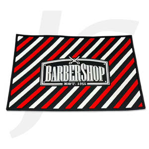 Tool Pouch Bag Box: Barber Tool Matt With Black White Red Strip and Barbershop Logo 45x30cm J27RTP