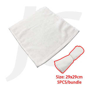 Towel Cape Apron Uniform: Facial Towel Square Cotton White 29x29cm 5Pcs Per Bundle J26FTW5