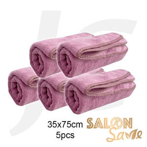 Salon Save Salon Towel Soften Microfiber Rose 35x75cm 5pcs J26MPP