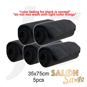Salon Save Salon Towel Soften Microfiber Black 35x75cm 5pcs J26MSB