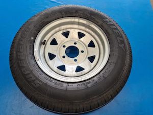 Products: 13" Galvanised Rim and New Tyre - 5/114.3 PCD Rim, Wheel JCM Direct Tyres