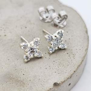 Earrings: Diamond Snowflake