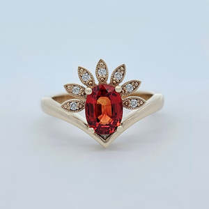 Coloured Gemstone Rings: Autumn Sunset