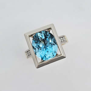 Coloured Gemstone Rings: Ocean Blue