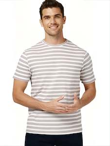 All: Miami Textured Stripe Crew Tee MUC-18334