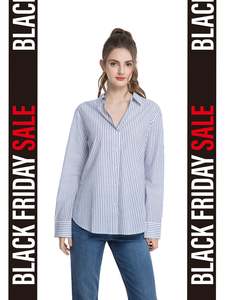 🔥Hot Deal Price-Women's Cotton Stripe Shirt |WSI-18416-01