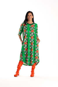 Simone Dress Tropical Green