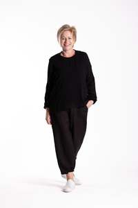 Sweatshirt: Sweatshirt Black Viscose