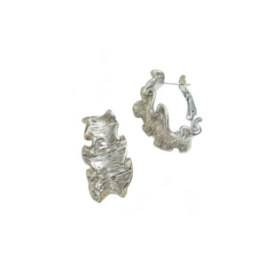 Jewellery: Gather Hoop Earrings Silver