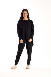 Tops Jellicoe 1: Relaxed Top Taupe Stripe