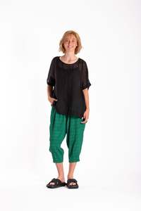 Pants Deeanne Hobbs: Advocate Pants Green Texture