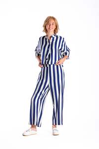 Pants Jellicoe: Jellicoe Wide Leg Pants Blue/White Stripe