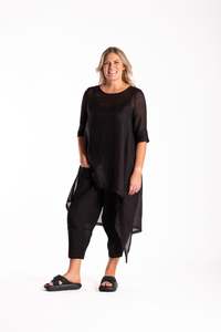Sienna Tunic Black Linen