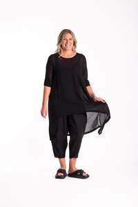Tunics Deeanne Hobbs: Sienna Tunic Black Viscose