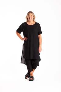 Burke Tunic Black Flax