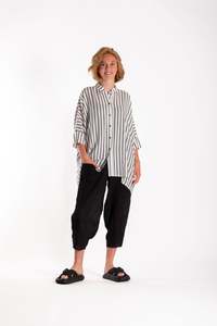 Sasha Shirt White/Black Stripe