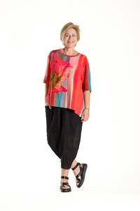Zefer Top Vibrant Poppies - Viscose