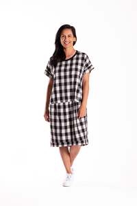 Summer September 2025: Skylar Dress Black Chq