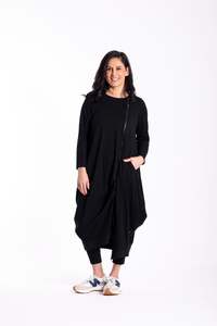 Dresses Jellicoe: Urban Fold Dress Noir