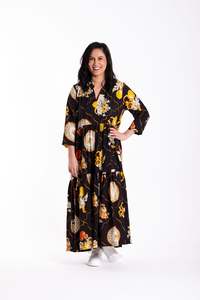 Collar Tiered Dress Plate Me Up