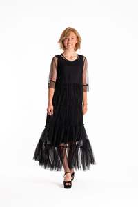 4 Tiered Dress Black
