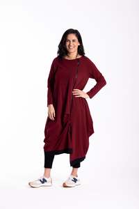 Urban Fold Dress Rubywood