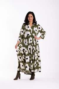 Dresses Jellicoe: Collar Tiered Dress Monochrome Meadow