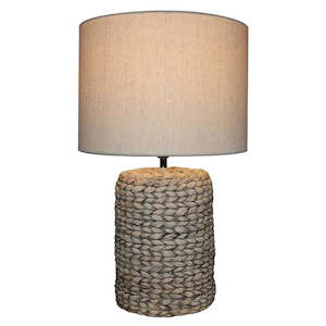 Homeware Lamps Amp Lighting: Water Hyacinth Lamp with Cream Shade in Natural