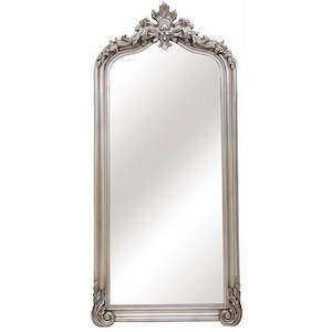 Homeware Mirrors: Antiqued Silver Ornate Bevelled Mirror