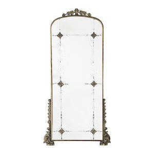 Homeware Mirrors: Baroque Style Gold Floor Mirror Small