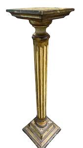 Vintage Italian Painted Pedestal Stand