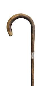 Vintage: Cane Walking Stick with Silver Band