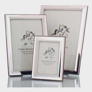 Sterling Silver: Sterling  Silver Frame - Beaded Large