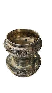 Sterling Silver: Small Round Antique Sterling Silver Bowl  Circa1875