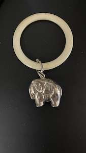 Antique Ivorine and Silver Baby Rattle