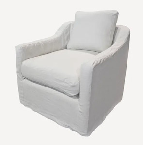 Chairs: Sand Linen Slip Cover Chair