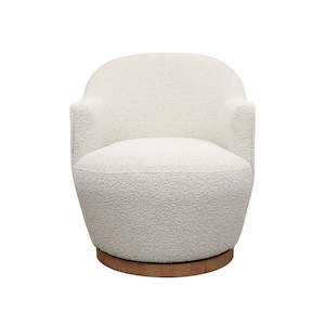 Chairs: Smart Cream Swivel Armchair