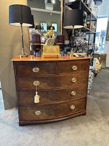 Antique Georgian Mahogany Bowfront Chest