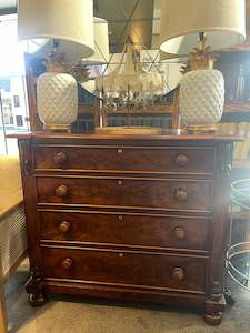 Victorian 4 Drawer Mahogany Chest