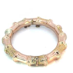 Jewellery Recently Sold: Antique Bamboo Bangle in 9ct Yellow/Rose Gold