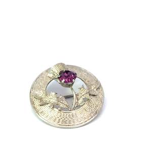 Jewellery Recently Sold: Scottish Sterling Silver Amethyst Brooch