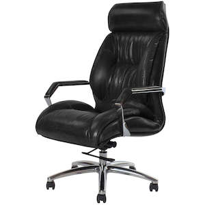 Mens: Executive Leather Office Chair - Black